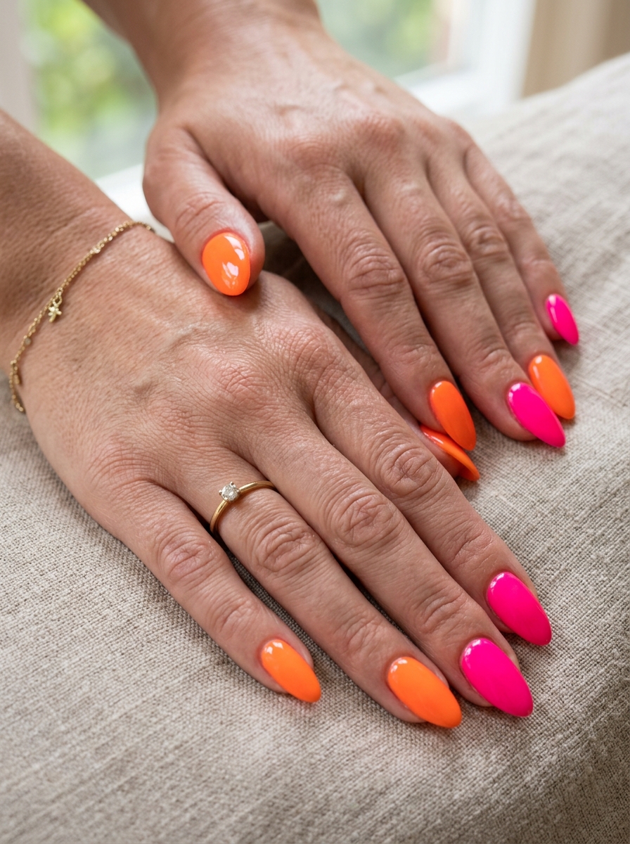 Neon Pink und Orange Mix